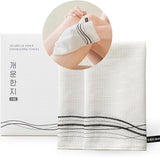 Korean Exfoliating Washcloth Towel 2Pcs, Hanji Bath Washcloths Mitt Scrub Body Washcloth Glove, Skin Irritation Free Korean Mulberry Bark, Reusable Soft and Gentle Scrubbing