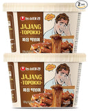 TAEKYUNG Topokki (Jajang, 4.5oz, Pack of 2) – Korean Street Food with Glass Noodles and Rice Cake | Sweet & Savory Authentic Korean Tteokbokki | Easy to Make – Ready in 4 Minutes