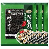 Surasang Gimbap Roasted Seaweed Sheet, Korean Food, Sushi Nori, 20 Full Sheets, Pack of 1